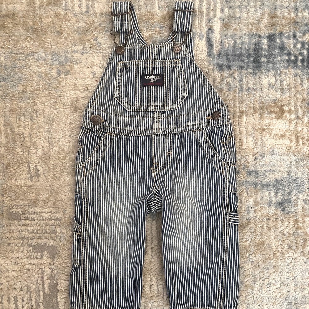 Oshkosh striped overalls